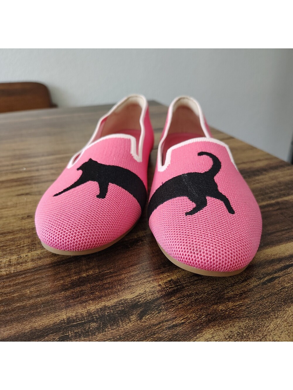 VIVAIA Audrey round-toe knit loafers kitten black black cat loafers 39.5 9.5